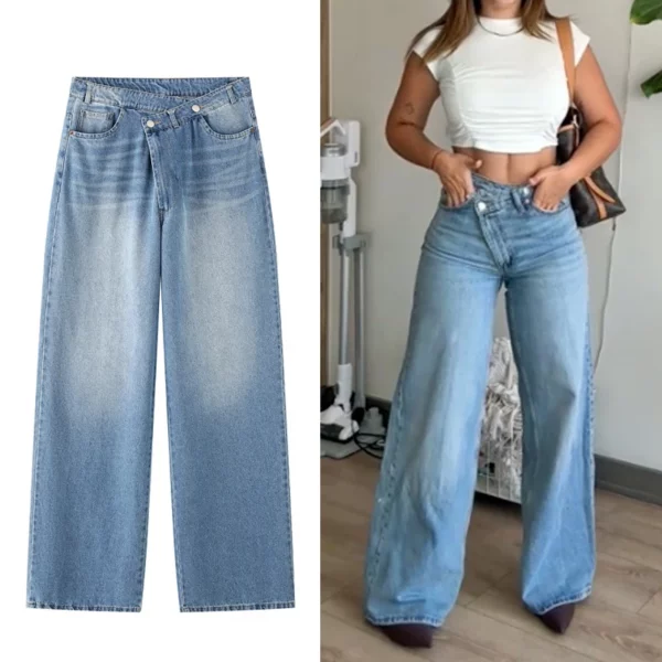 S8fce67f4ba0f4955a7c112fedc0e818dN-1.webp Jean Large Taille Haute Femme – Coupe Ample & Délavage Poétique